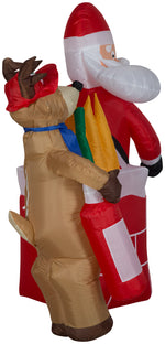 Load image into Gallery viewer, 4&#39; Airblown Santa on Fire Comical Christmas Inflatable
