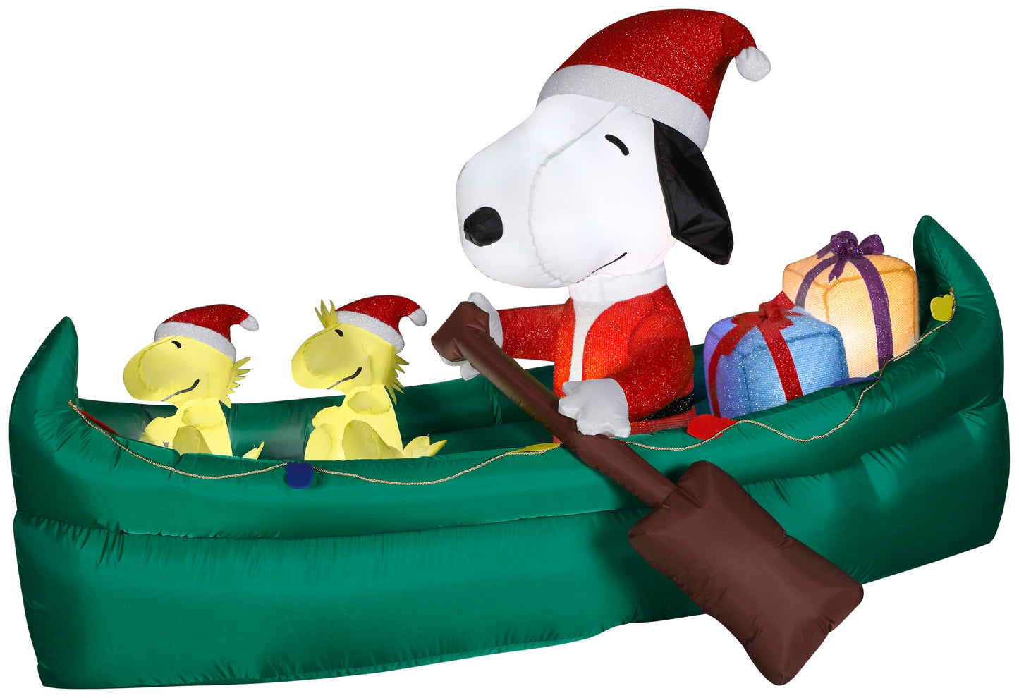 Inflatable Snoopy In Canoe