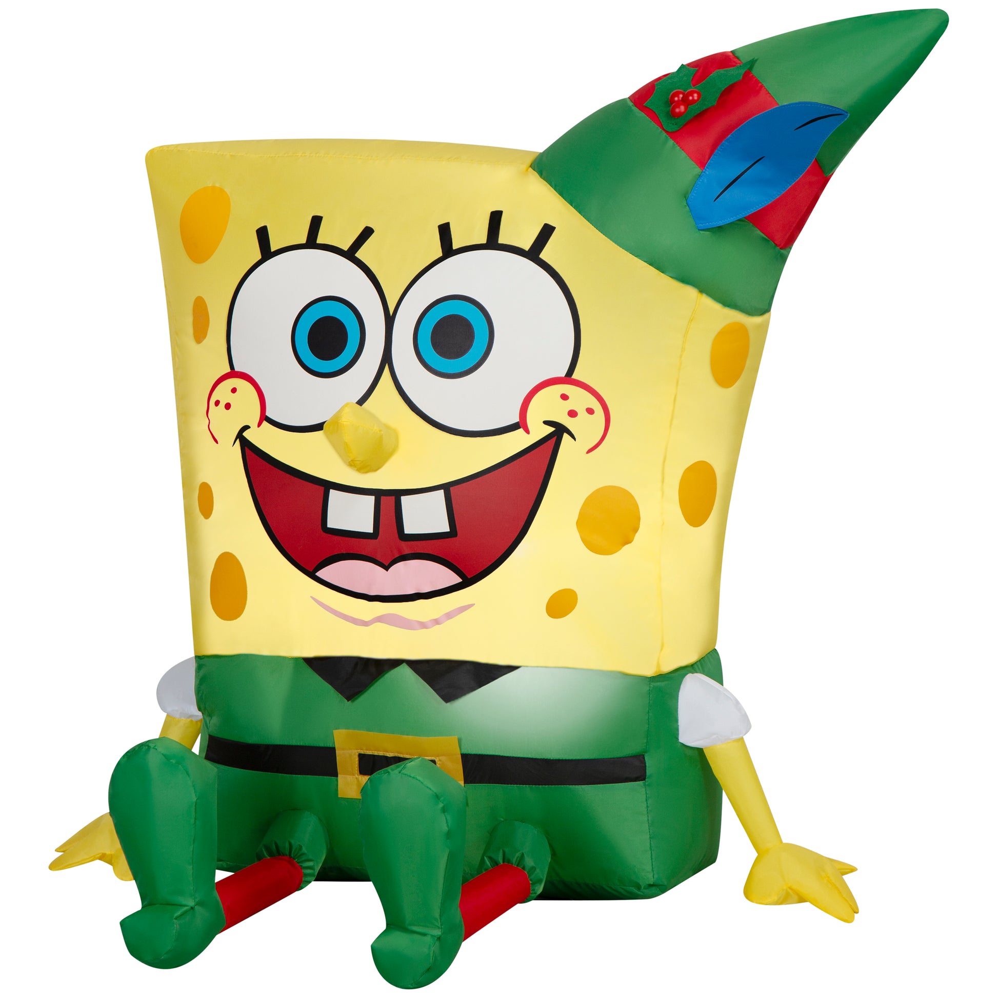 3-Ft SpongeBob in Elf Outfit Christmas Inflatable
