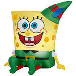Load image into Gallery viewer, Gemmy Christmas Inflatable SpongeBob in Elf Outfit, 3 ft Tall, Multi
