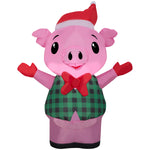 Load image into Gallery viewer, Gemmy Christmas Inflatable Pig in Vest , 3.5 ft Tall, Multi

