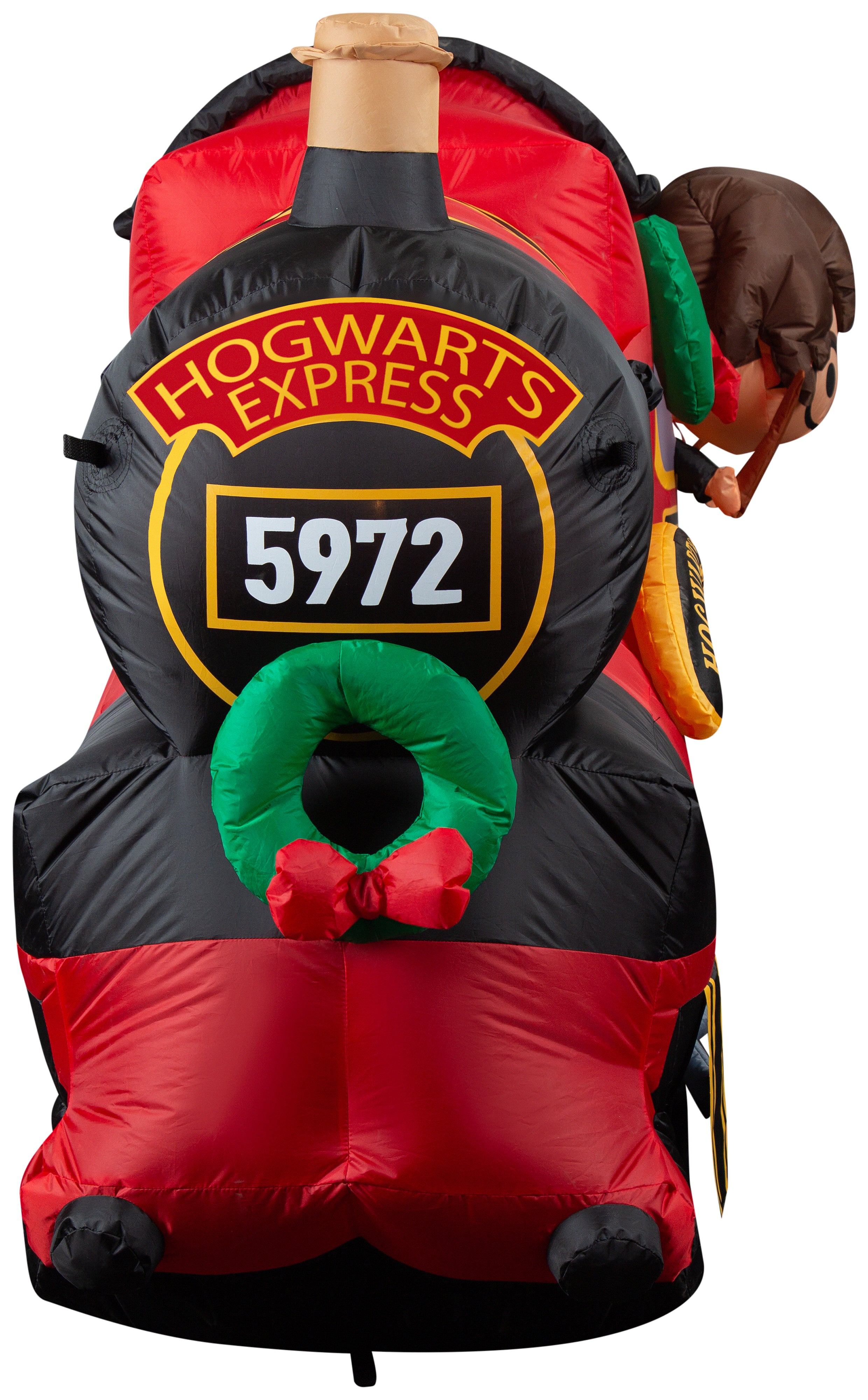 Gemmy Christmas Airblown Inflatable Hogwarts Express w/LEDs Scene WB, 4 ft Tall, Multi