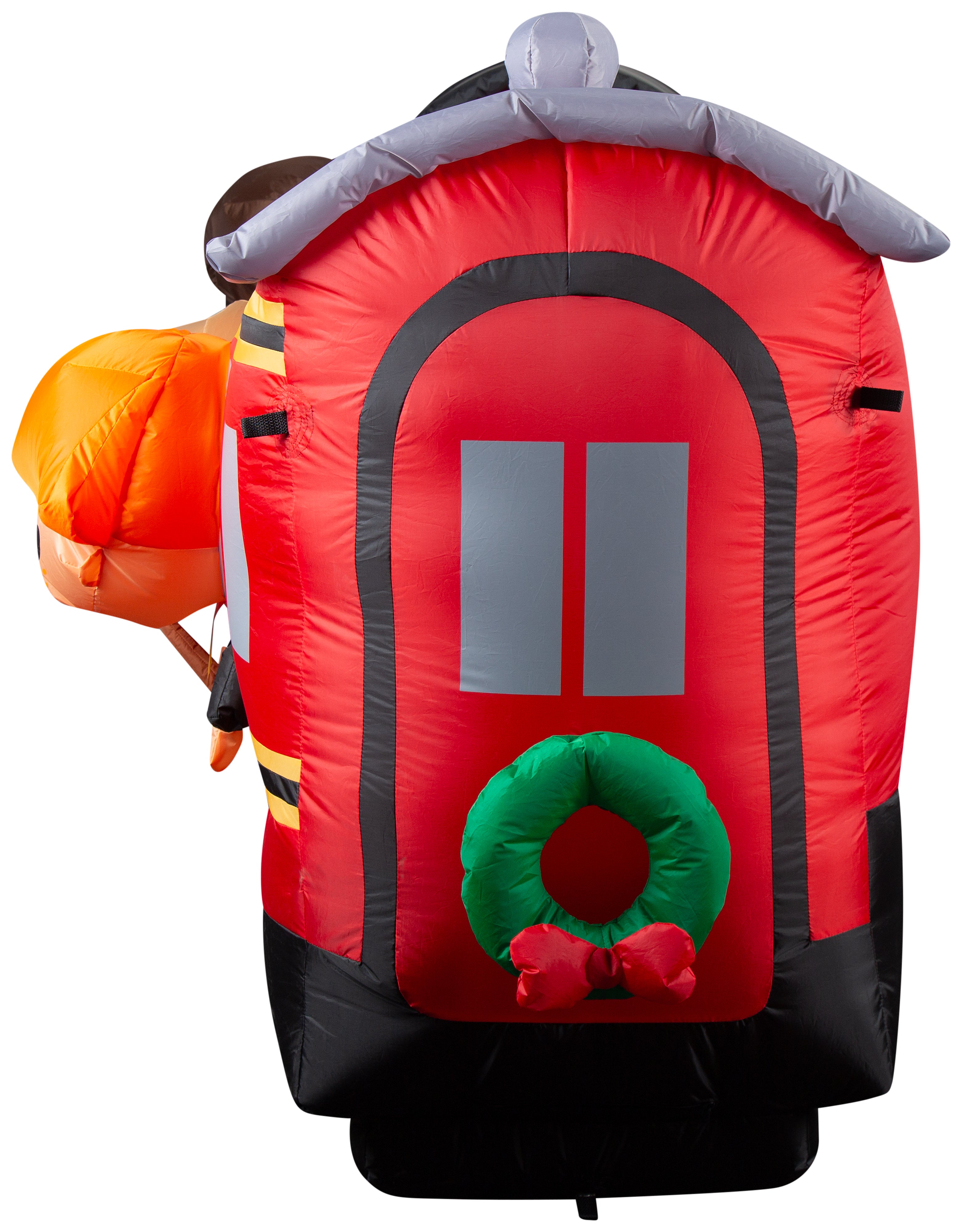 Gemmy Christmas Airblown Inflatable Hogwarts Express w/LEDs Scene WB, 4 ft Tall, Multi