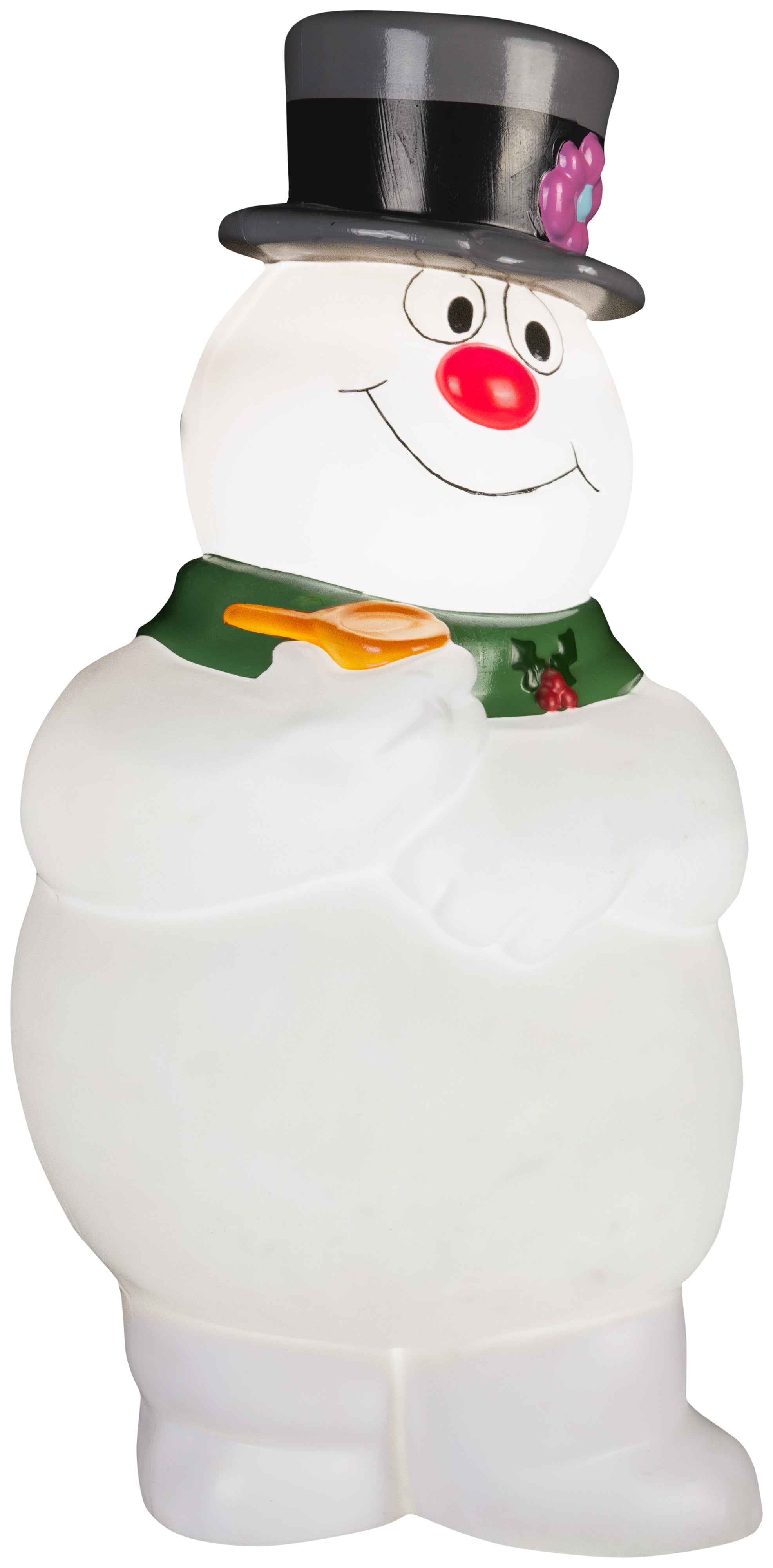 Gemmy Lighted Blow Mold Outdoor Decor Frosty w/Scarf 24" WB, Multi