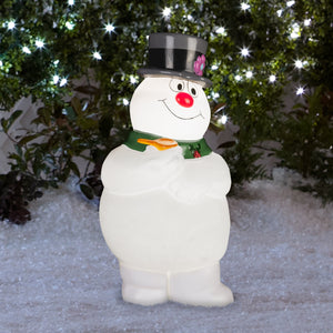 Gemmy Lighted Blow Mold Outdoor Decor Frosty w/Scarf 24" WB, Multi