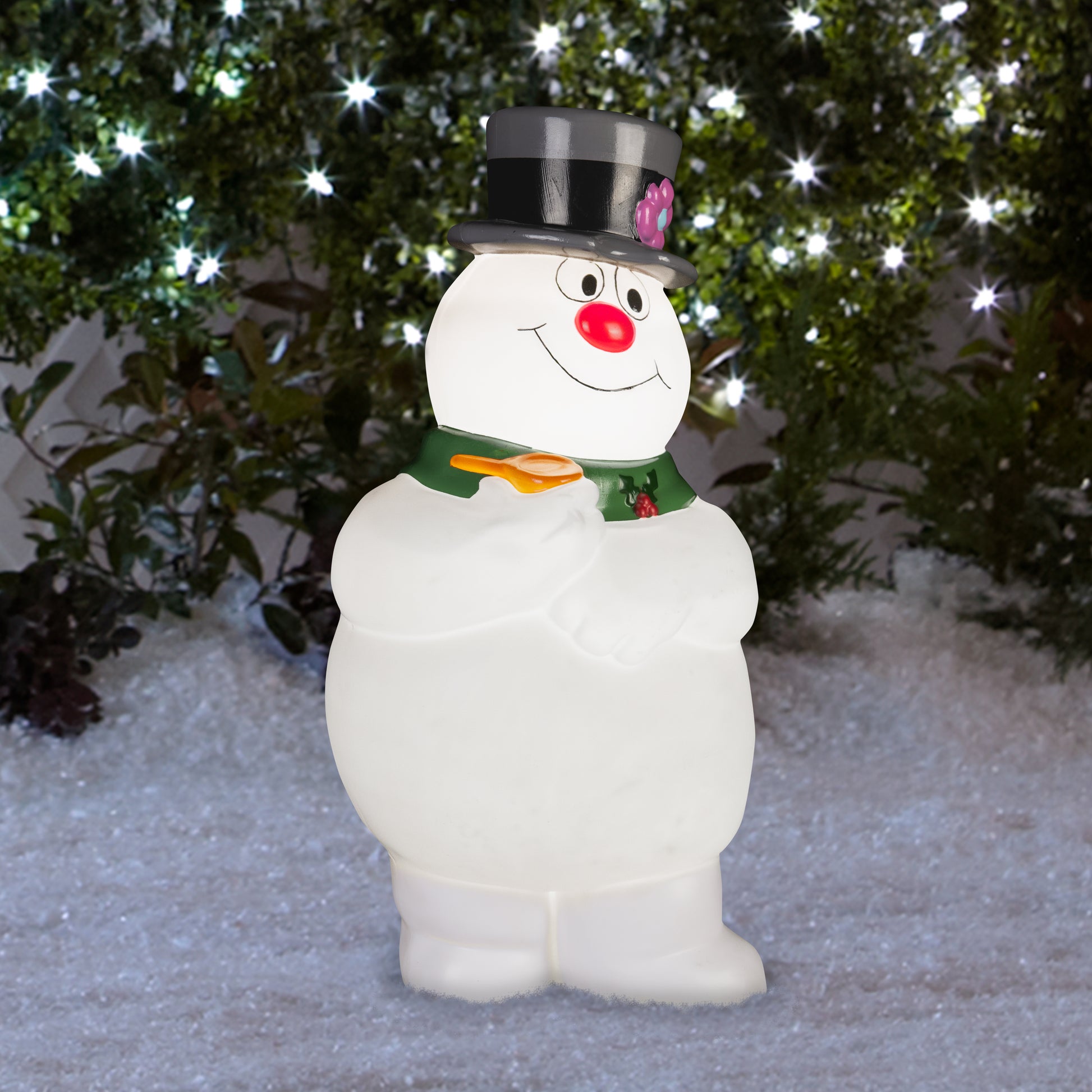 24-Inch Frosty with Scarf Lighted Outdoor Blow Mold lifestyle
