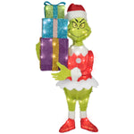 Load image into Gallery viewer, Gemmy 3D Holiday Lighted Tinsel Sculpture Grinch w/Present Stack Dr. Seuss, Multicolored
