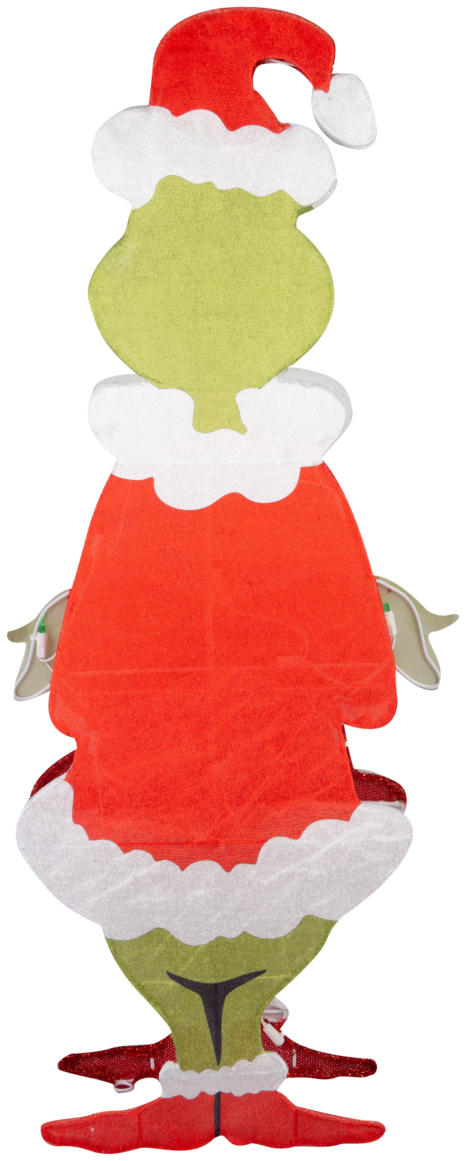 Grinch Holiday Flat tastics Lighted KD A Frame Grinch 36" Dr.Seuss (Classic White), Multi