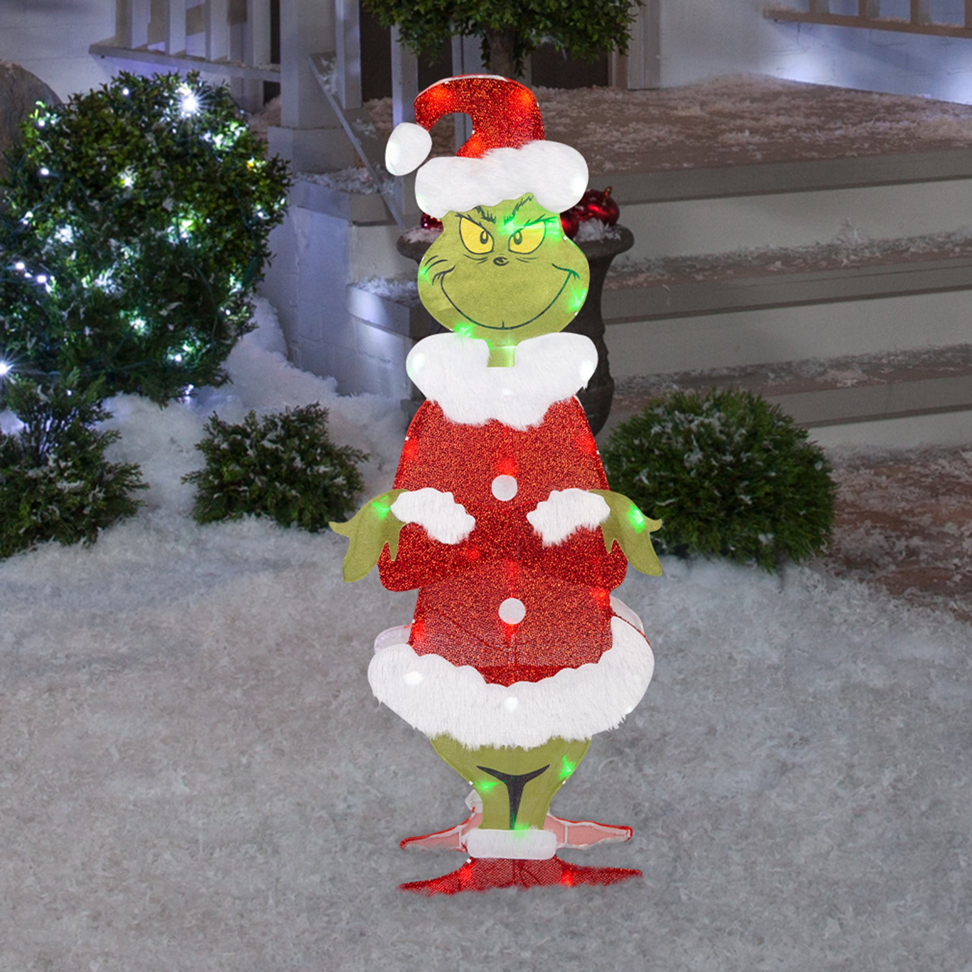 36-Inch Lighted Flat-Tastics Grinch Christmas Décor lifestyle