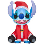 Load image into Gallery viewer, Gemmy Airblown Disney Stitch in Santa Suit Christmas Inflatable, 3-Ft, LED Yard Decor
