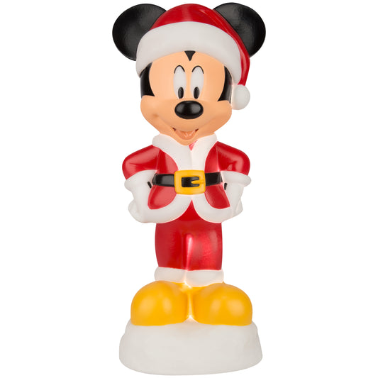 Lighted Blow Mold Decor Mickey Mouse as Santa 14" Disney