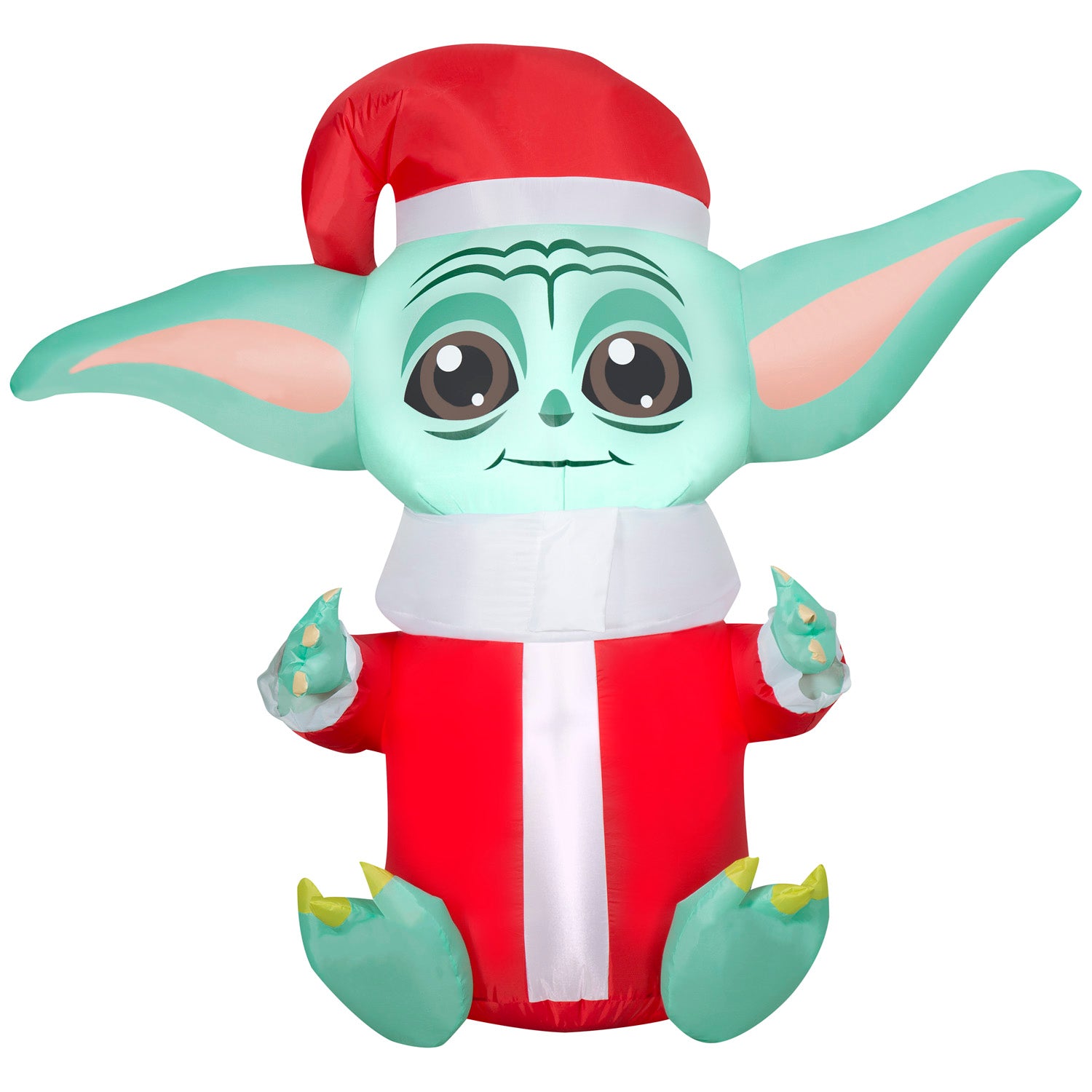 Gemmy Christmas Inflatable Grogu™ in Santa Suit, 4.5 ft Tall, Multi