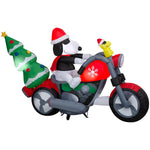Load image into Gallery viewer, Gemmy Airblown Peanuts Snoopy and Woodstock on Motorcycle with LEDs Christmas Inflatable, 4.5-Ft, LED Yard Decor
