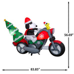 Load image into Gallery viewer, Gemmy Airblown Peanuts Snoopy and Woodstock on Motorcycle with LEDs Christmas Inflatable, 4.5-Ft, LED Yard Decor
