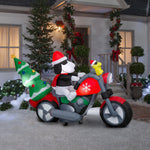 Load image into Gallery viewer, Gemmy Airblown Peanuts Snoopy and Woodstock on Motorcycle with LEDs Christmas Inflatable, 4.5-Ft, LED Yard Decor
