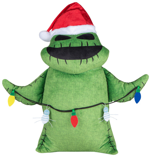 Gemmy Holiday Greeter Oogie Boogie w/Santa Hat OPP SM Disney, Multi