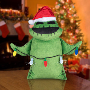 Gemmy Holiday Greeter Oogie Boogie w/Santa Hat OPP SM Disney, Multi