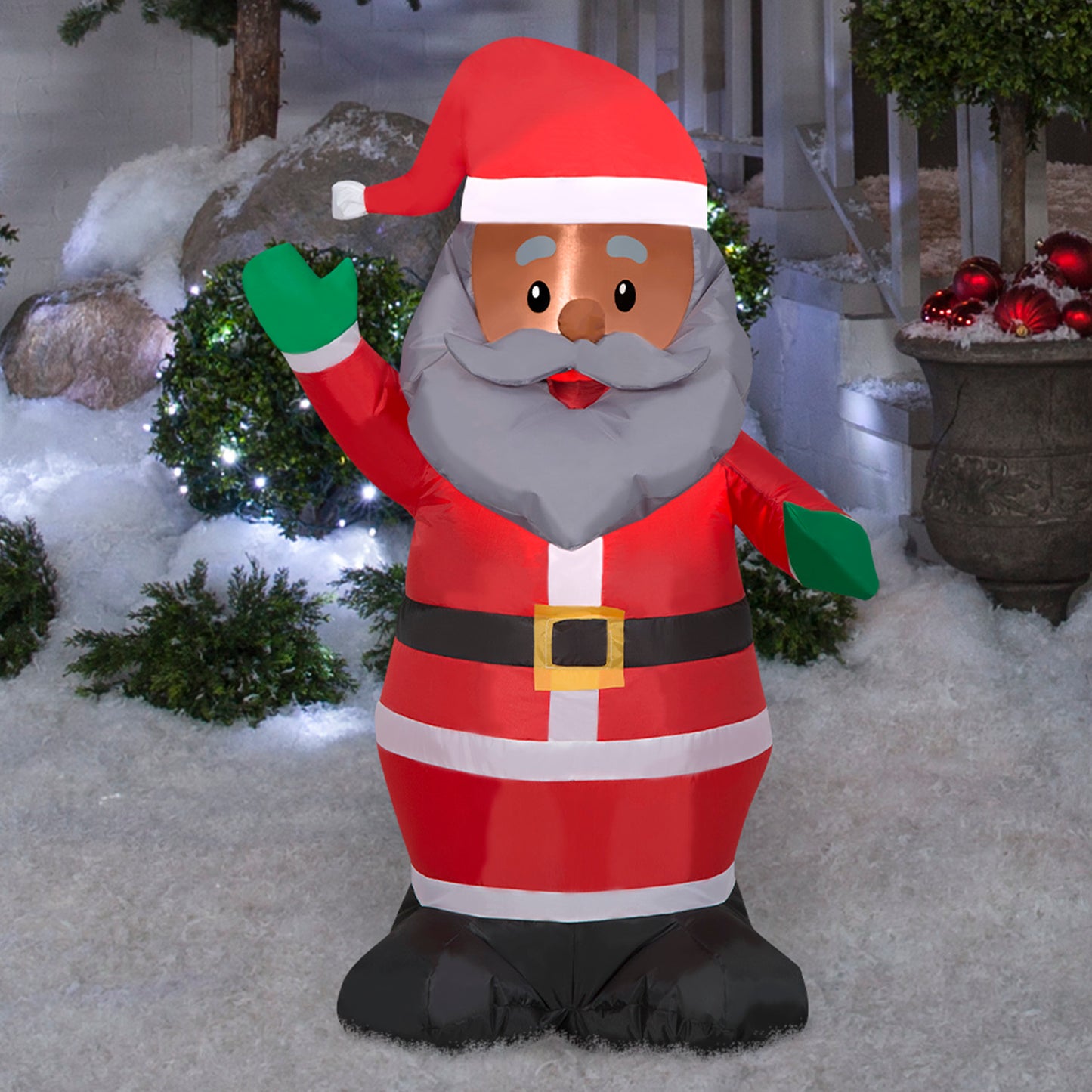 Christmas Inflatable Santa, 3.5 ft Tall lifestyle