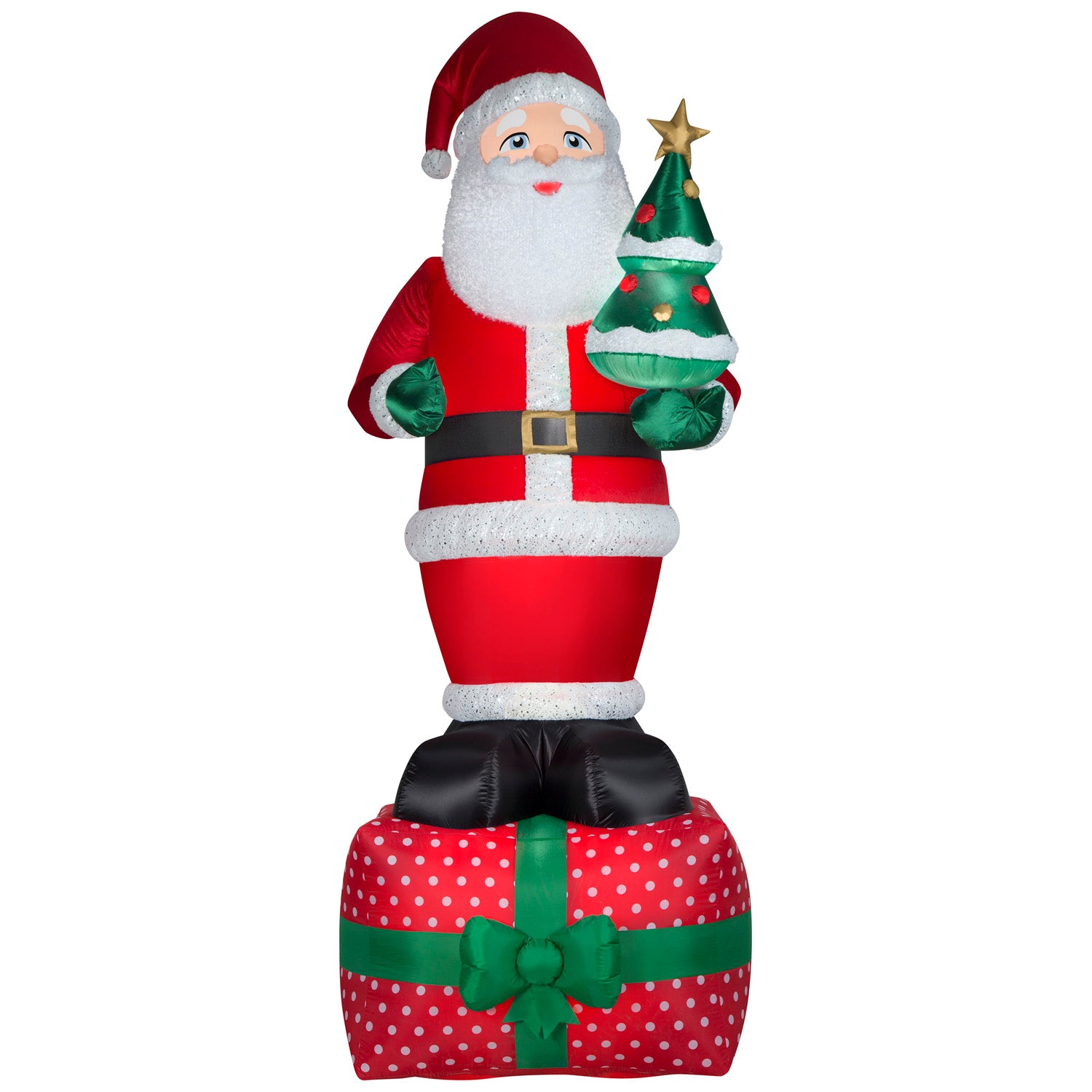 10-Ft Luxe Santa on Gift Box Christmas Inflatable