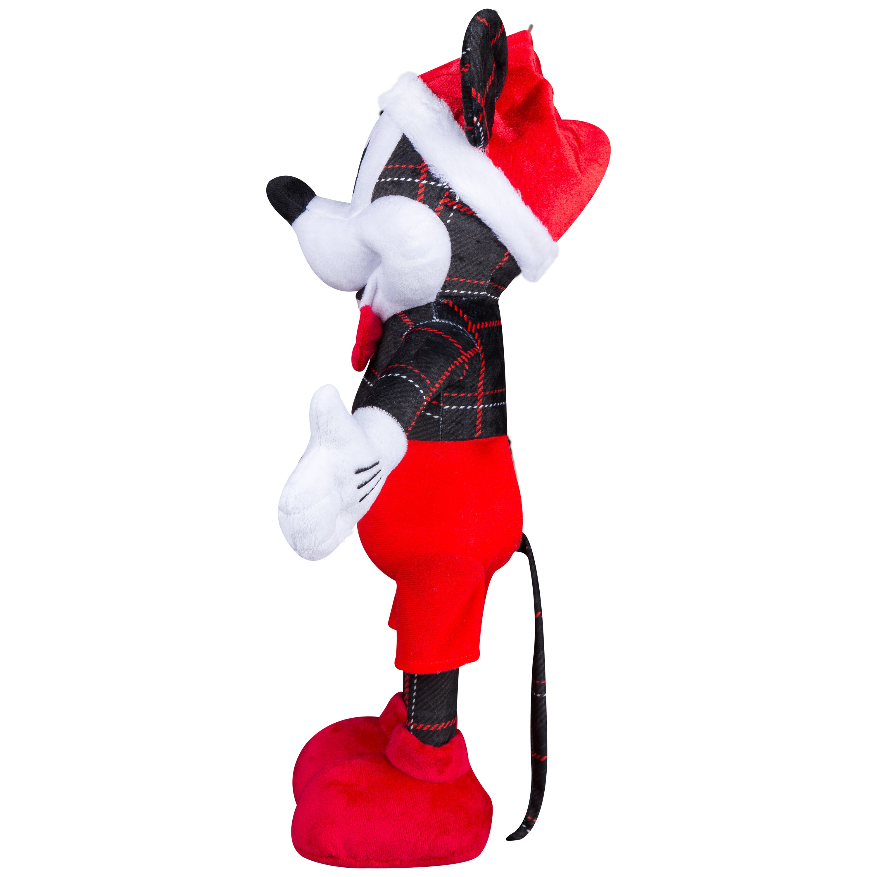 Gemmy Christmas Inflatable Mickey Mouse in Vintage Plaid, 1.5 ft Tall, Multi