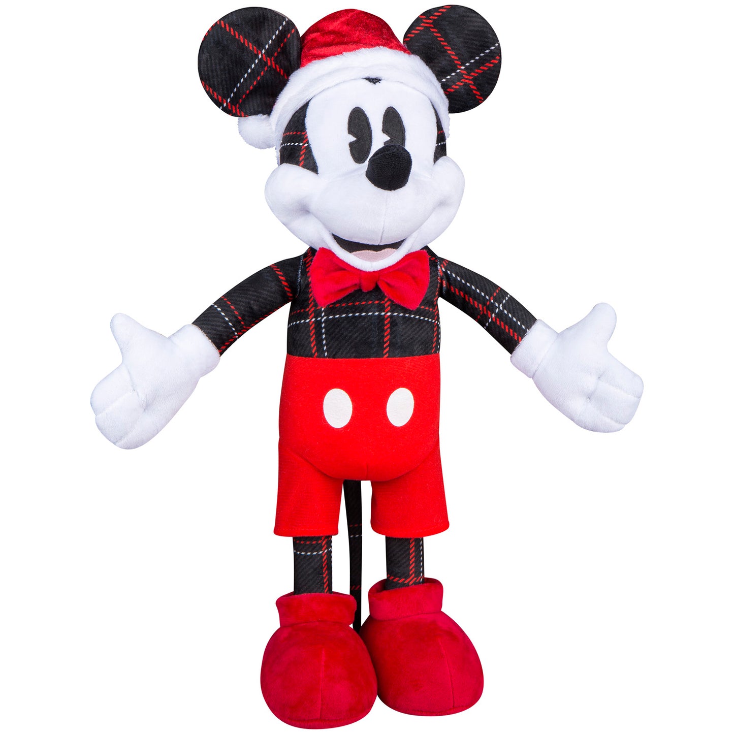 Christmas Inflatable Mickey Mouse in Vintage Plaid, 1.5 ft Tall