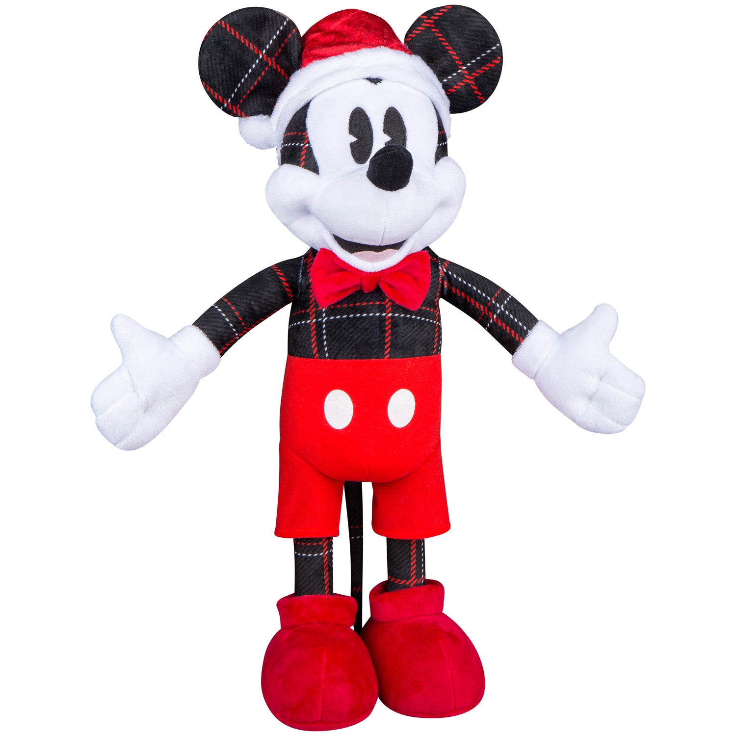Christmas Inflatable Mickey Mouse in Vintage Plaid, 1.5 ft Tall