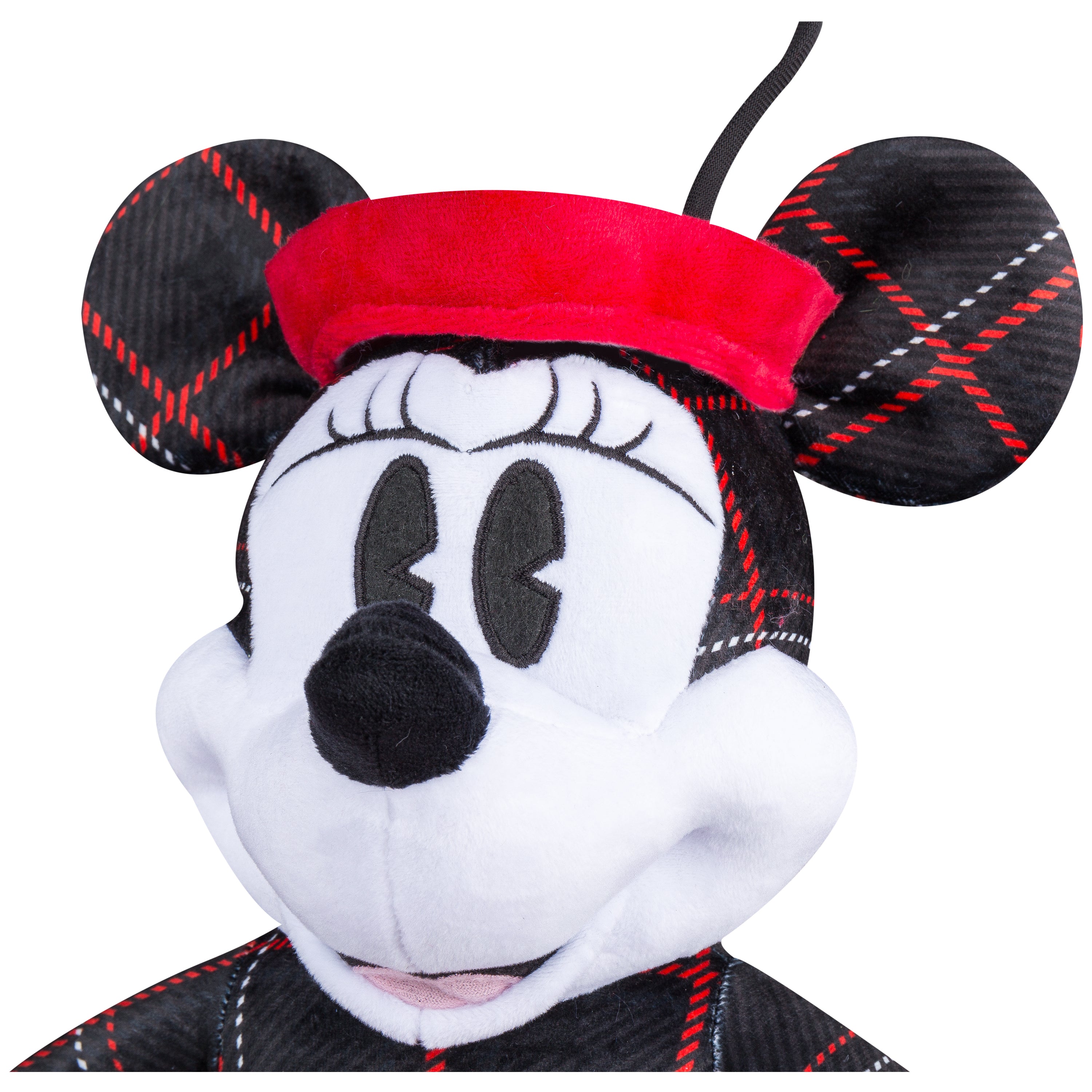 Gemmy Christmas Inflatable Minnie Mouse in Vintage Plaid, 1.5 ft Tall, Multi