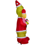Load image into Gallery viewer, Gemmy Airblown Inflatable Grinch and Cindy Lou w/Naughty Nice Signs Giant Scene Dr. Seuss  , 8 ft Tall
