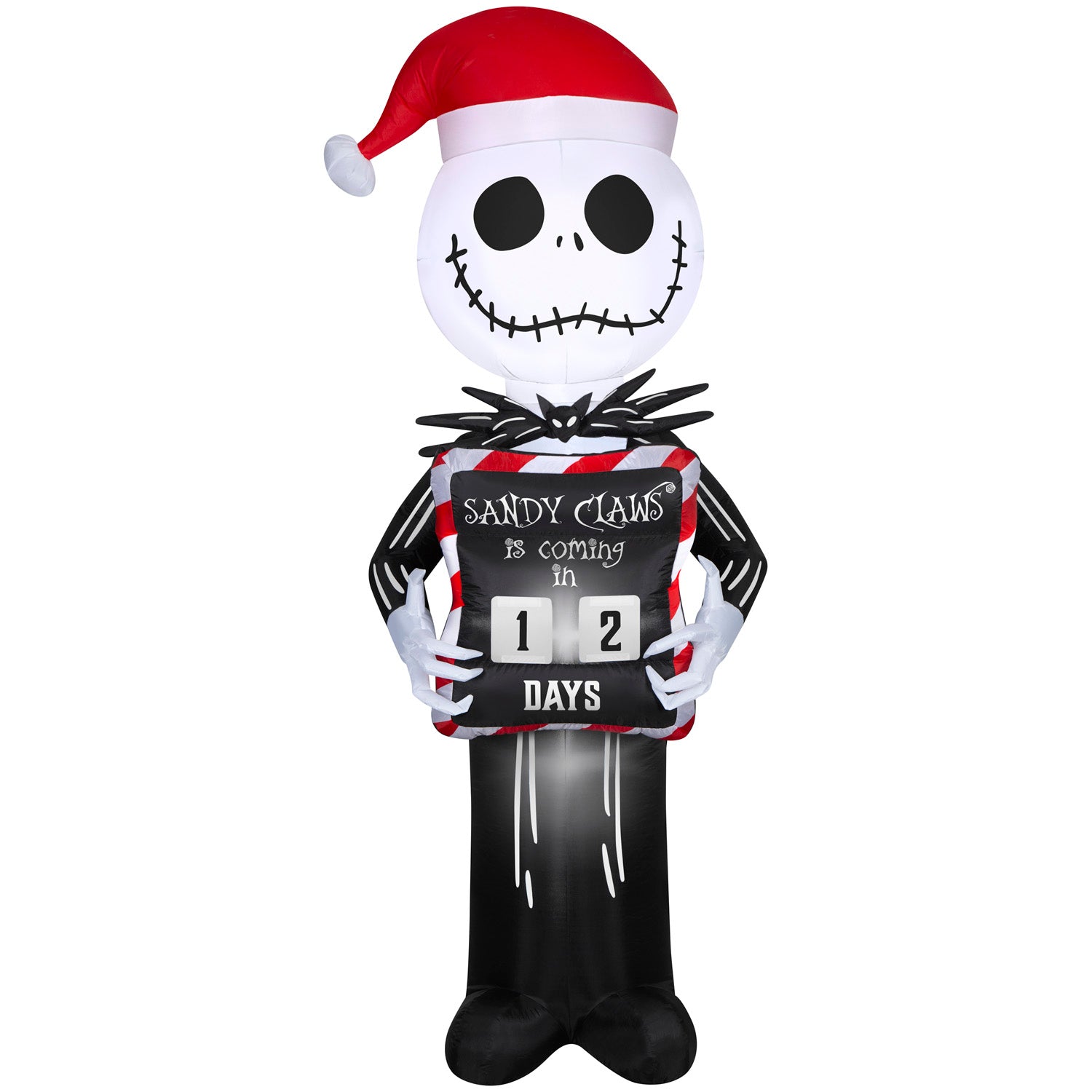 Christmas Inflatable Jack Skellington with Countdown, 8 ft Tall
