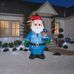 Load image into Gallery viewer, Gemmy Christmas Inflatable Policeman Santa , 7 ft Tall, Multi
