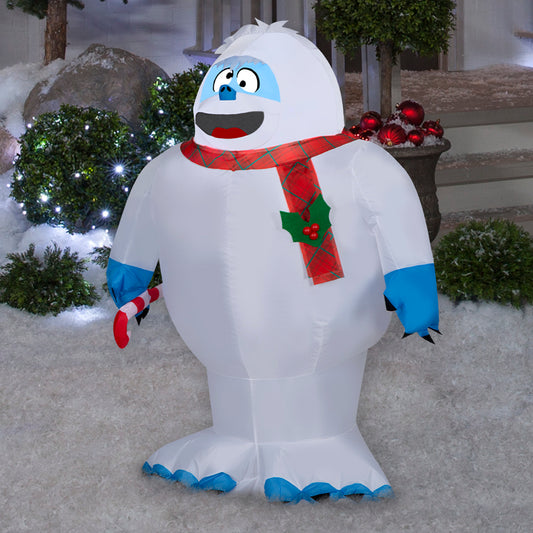 Christmas Inflatable Bumble with Candy Cane, 3.5 ft Tall lifestyle