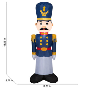 Gemmy Christmas Inflatable Toy Soldier, 4 ft Tall, Multi