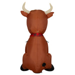 Load image into Gallery viewer, Gemmy Christmas Inflatable Highland Cow with Plush Accents, 3.5 ft Tall, Multi
