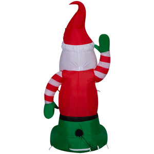Gemmy Christmas Inflatable Gnome, 4 ft Tall, Multi