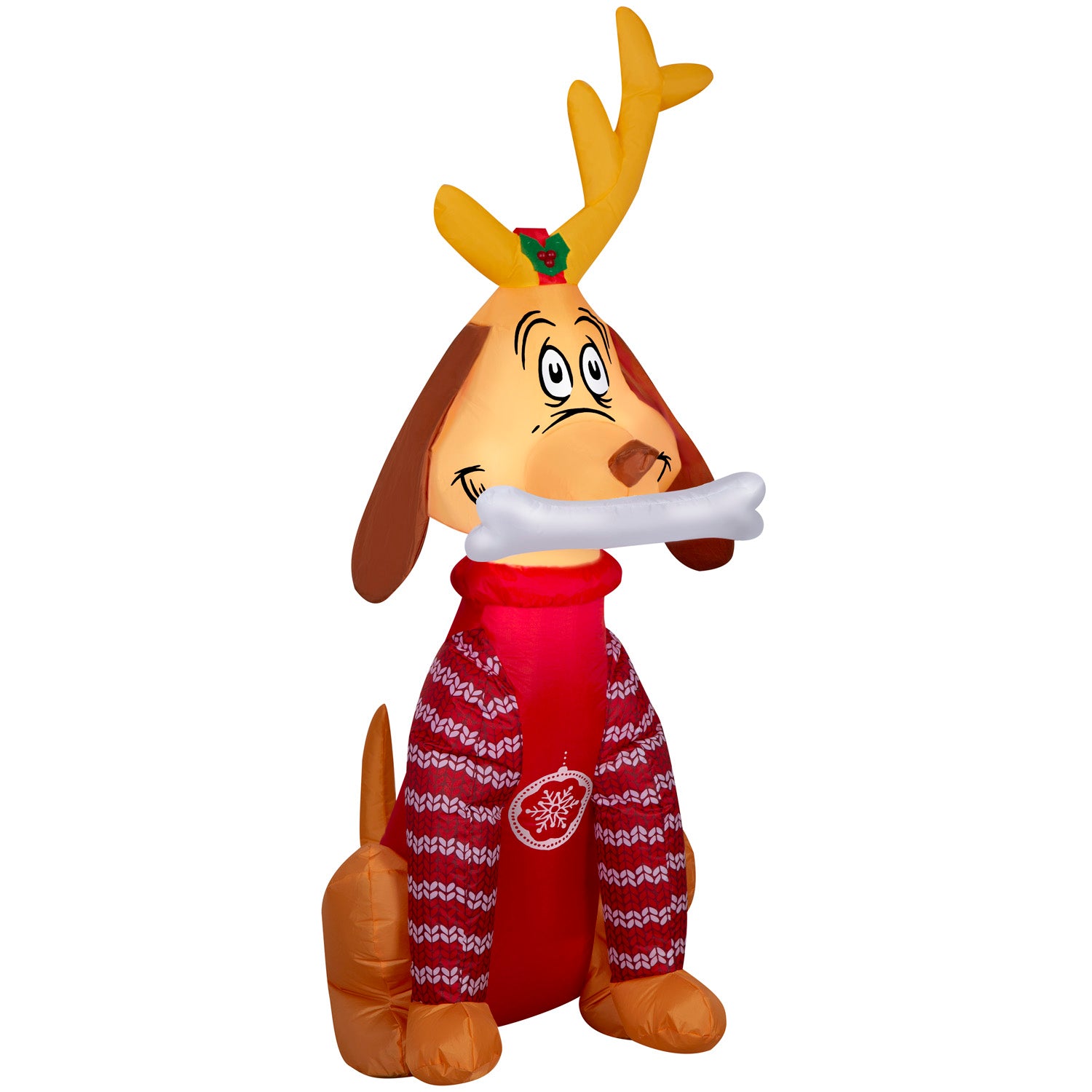 Gemmy Christmas Inflatable Max in Sweater, 4 ft Tall, Multi