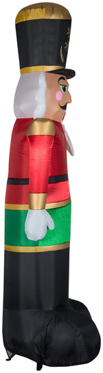 Load image into Gallery viewer, Gemmy Christmas Airblown Inflatable Mixed Media Luxe Nutcracker, 8 ft Tall, Multi
