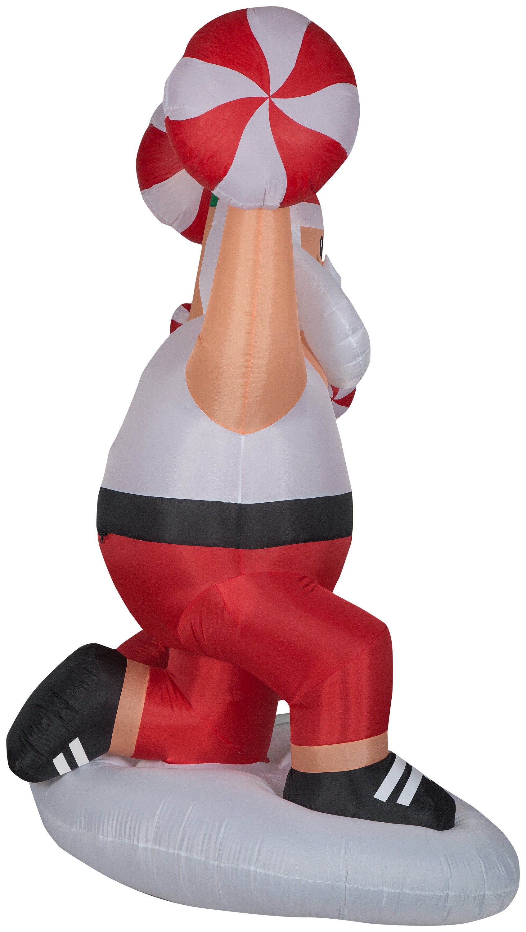 Gemmy Christmas Airblown Inflatable Santa and Mrs Claus Workout Scene, 6.5 ft Tall, Red