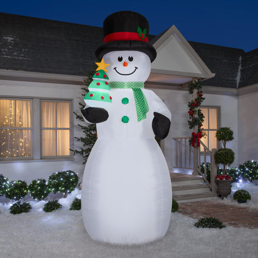 Giant Christmas Inflatable Snowman, 10 ft Tall lifestyle