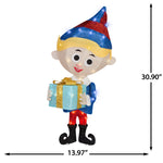 Load image into Gallery viewer, Gemmy Rudolph The Red-Nosed Reindeer Hermey Tinsel Yard Sculpture, 31-Inch, Pre-Lit LED Christmas Decor
