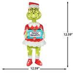 Load image into Gallery viewer, Gemmy 3D Holiday Lighted Tinsel Sculpture Grinch w/Ornament Box 30&quot; Dr. Seuss, Multicolored
