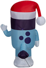 Load image into Gallery viewer, Gemmy Christmas Airblown Inflatable Bluey in Santa Hat Bluey, 3.5 ft Tall, Blue
