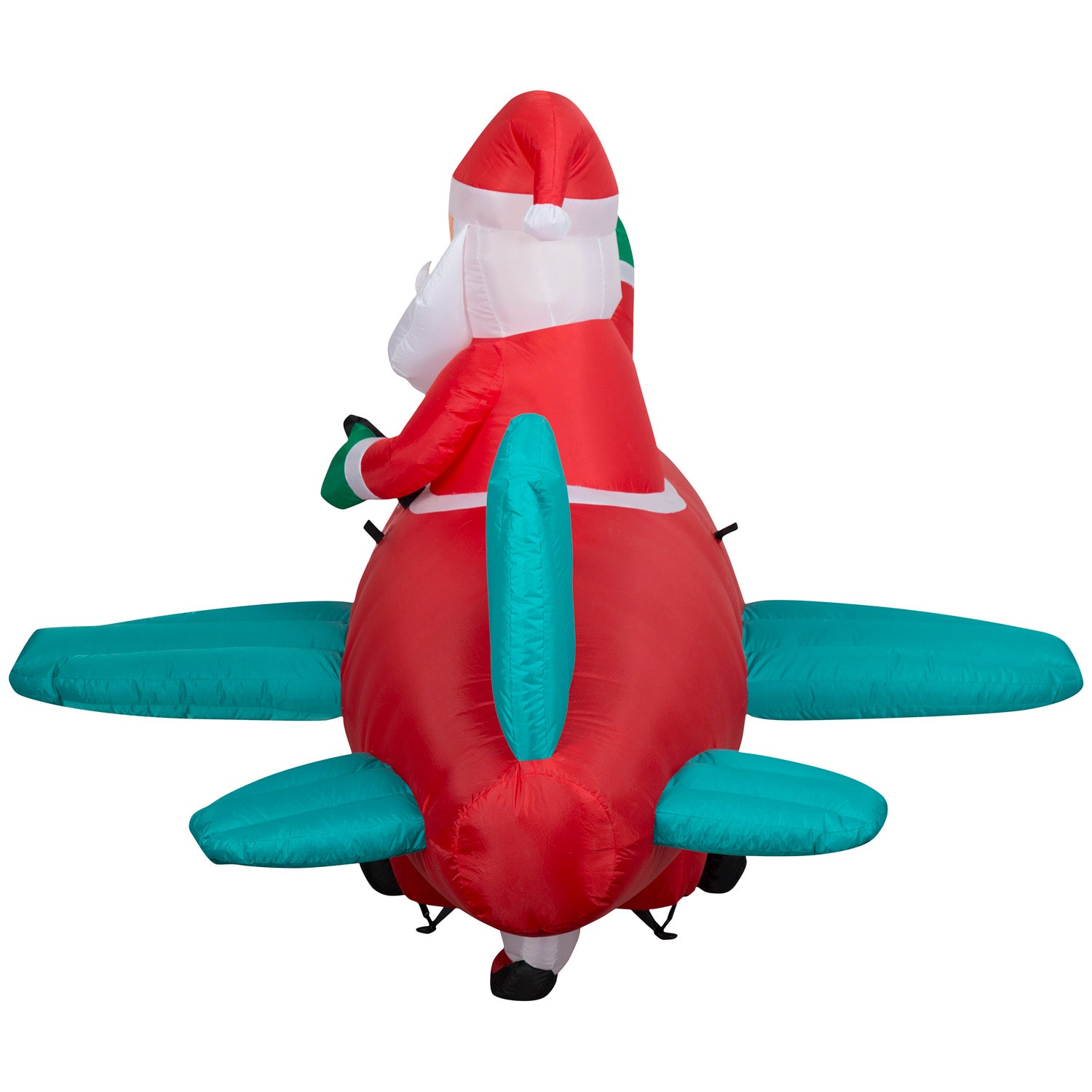 Animated Christmas Inflatable Santa in Vintage Plane, 5 ft Tall image 3