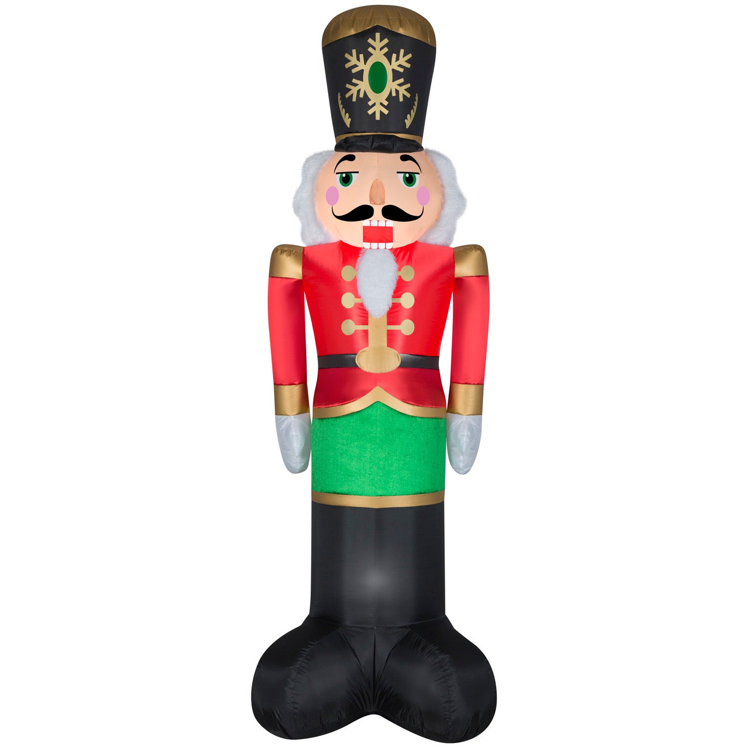 Gemmy Christmas Inflatable Luxe Nutcracker, 8 ft Tall, Multi