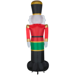 Gemmy Christmas Inflatable Luxe Nutcracker, 8 ft Tall, Multi