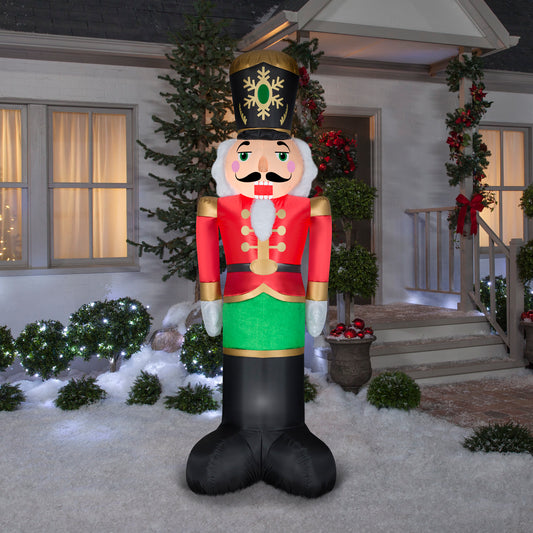 Christmas Inflatable Luxe Nutcracker, 8 ft Tall lifestyle