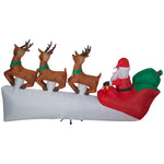 Load image into Gallery viewer, Gemmy Christmas Inflatable Santa&#39;s Sleigh with Flying Reindeer, 5.5 ft Tall, Multi
