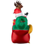 Load image into Gallery viewer, Gemmy Christmas Inflatable Santa&#39;s Sleigh with Flying Reindeer, 5.5 ft Tall, Multi
