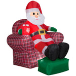 Load image into Gallery viewer, Gemmy Christmas Inflatable Santa in Recliner, 6 ft Tall, Multi
