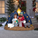 Load image into Gallery viewer, Gemmy Christmas Inflatable Starry Nativity Scene, 5 ft Tall, Multi
