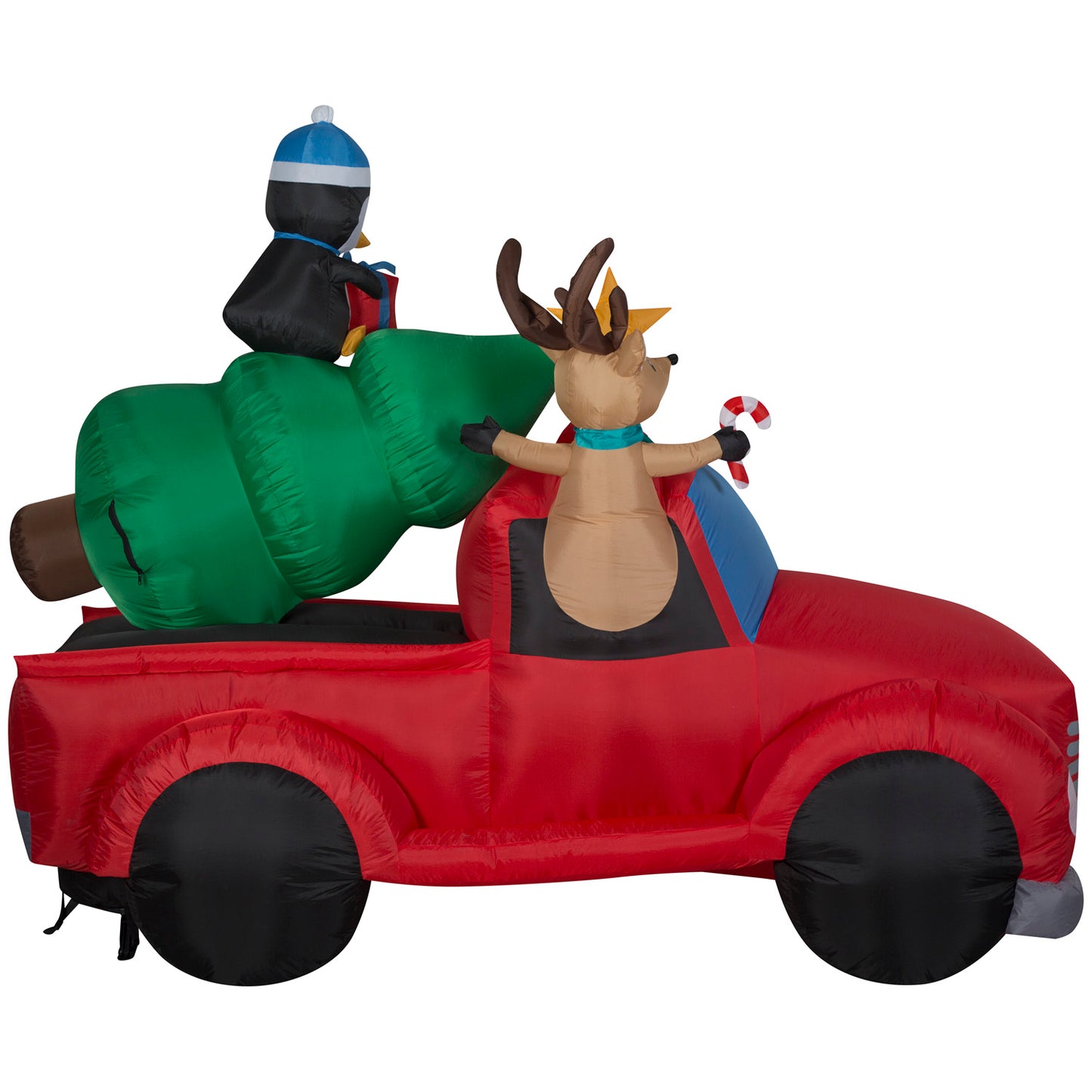 Christmas Inflatable Santa in Vintage Truck, 6 ft Tall image 3